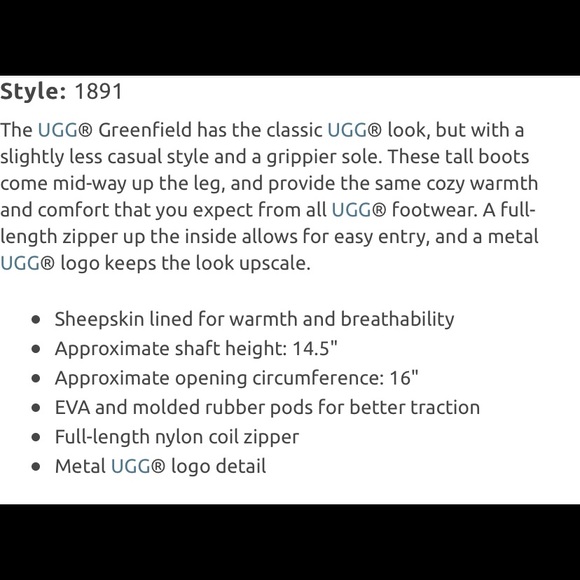 Authentic UGG Australia Greenfield Boots 7 - Picture 9 of 9